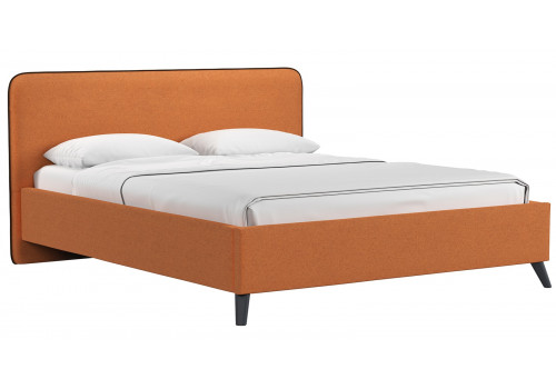 Кровать двуспальная Миа 160 Жаккард  Купер 12 тыквенный