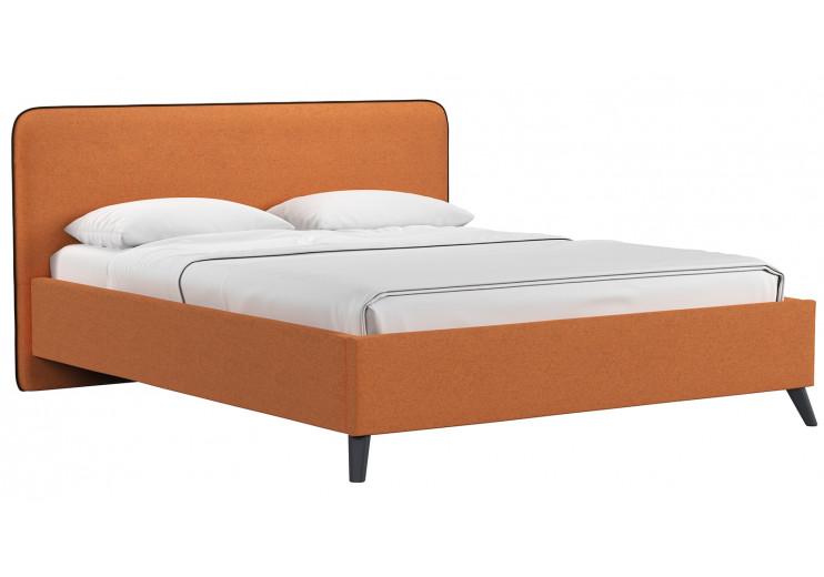 Кровать двуспальная Миа 160 Жаккард  Купер 12 тыквенный