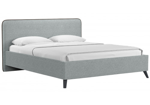 Кровать двуспальная Миа 160 Жаккард  Купер 18 серый