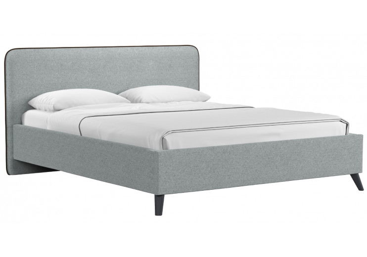 Кровать двуспальная Миа 160 Жаккард  Купер 18 серый