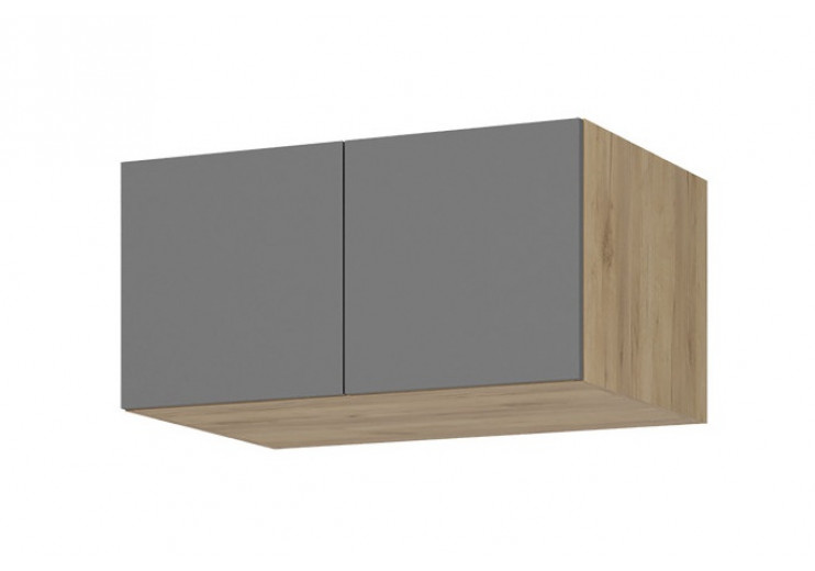 Антресоль 800 Лион АН-01 графит серый - дуб крафт золото