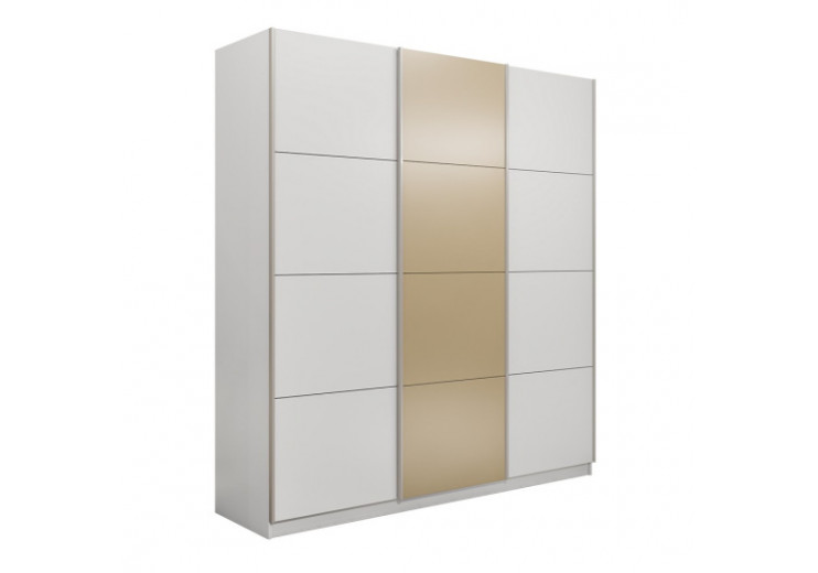 Шкаф-купе Прайм 3-х дверный (ЛДСП, Стекло фисташка) окутанный